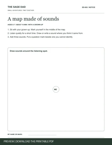 Public preview of the A map made of sounds worksheet