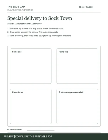 Public preview of the Special delivery to Sock Town worksheet