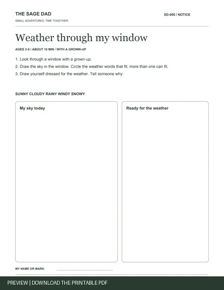 Public preview of the Weather through my window worksheet