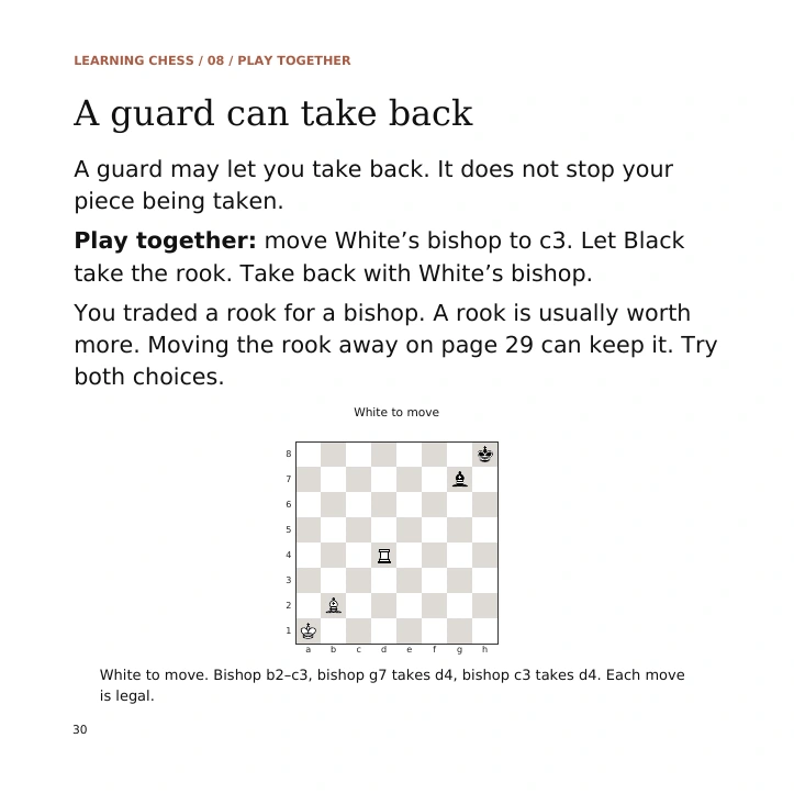 Book 2, page 30: Taking back with a guard