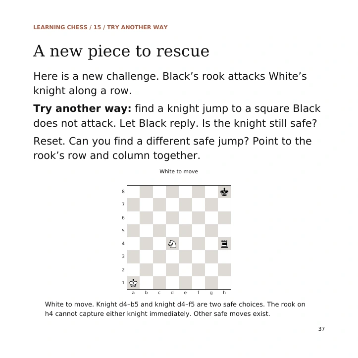 Book 2, page 37: A new knight-rescue challenge